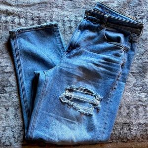 AE Mom Straight Jeans (Stretch) 14 REGULAR